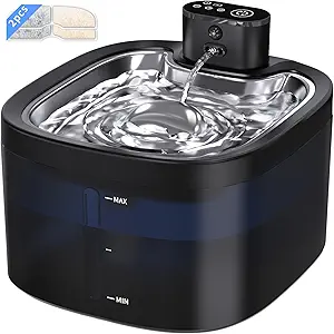 Cat Water Fountain Cordless: Battery Operated 118oz/3.5L Pet Water Fountain for Cats Indoor with Motion Sensor, Cat Drin